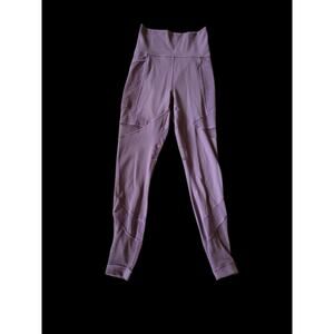 Lululemon purple mesh panel leggings, size 4